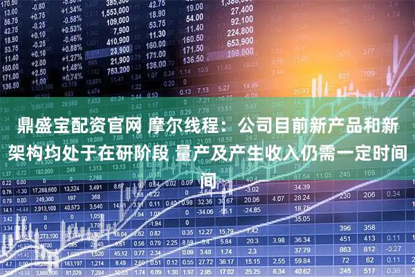 鼎盛宝配资官网 摩尔线程：公司目前新产品和新架构均处于在研阶段 量产及产生收入仍需一定时间